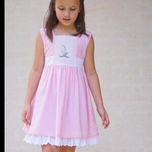 Well Dressed Wolf “Lily of the valley” dress pink and white 9 months